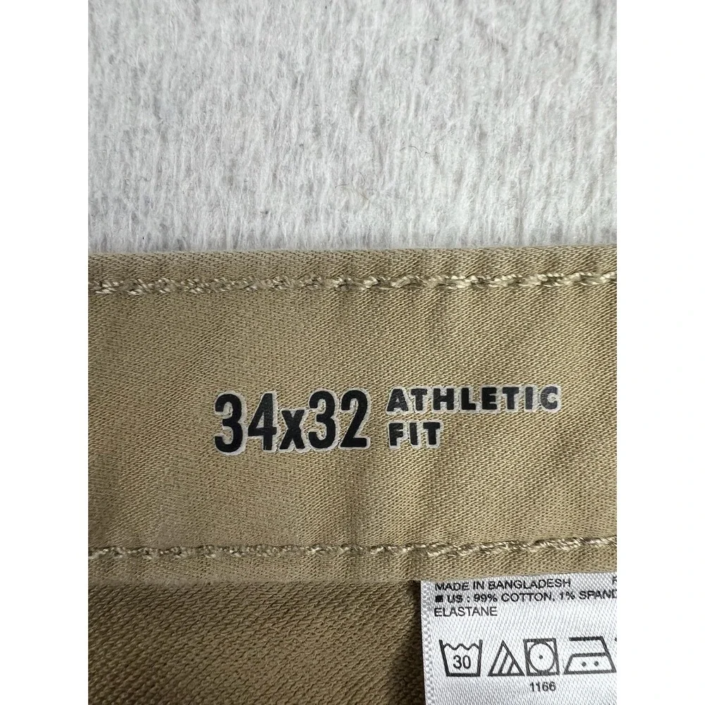 Banana Republic Travel‎ Jeans Mens 34x32 Khaki Athletic Tapered Stretch 599223